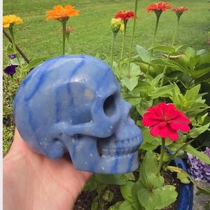 5inch Hand-Carved Blue Aventurine Skull